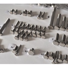 SPOJOVACÍ MATERIÁL MOTOCYKLU (BEZ MOTORU) - JAWA 50/23 MUSTANG - NEREZ LEŠTĚNÝ